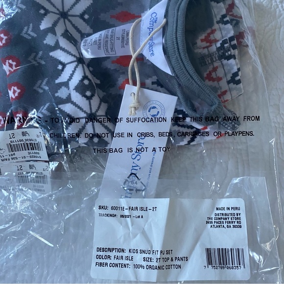 NWT The Company Store Holiday Pajamas Size 2t - Picture 5 of 6